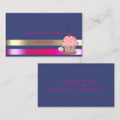 Carte De Visite Professionnel Sophistiqué Moderne, Gratté, Cupcake (Devant / Derrière)