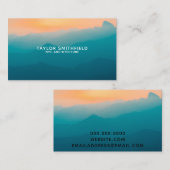 Carte de visite professionnel Sunrise Mountain Vie (Devant / Derrière)