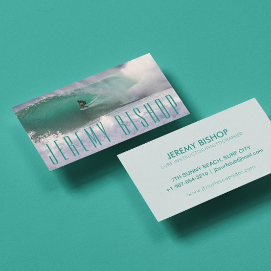 Carte de visite professionnel surf