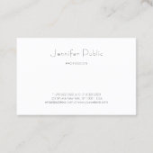 Carte De Visite Professionnel tendance Élégant Simple Modèle moder (Dos)
