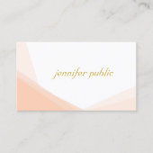 Carte De Visite Professionnel tendance Gold Hand Script Nom modern (Devant)