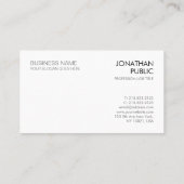 Carte De Visite Professionnel tendance Moderne Élégant Entreprise (Dos)