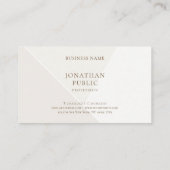 Carte De Visite Professionnel tendance Moderne Élégant Simple Modè (Dos)