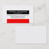 Carte de visite professionnel tendance Plain (Devant / Derrière)
