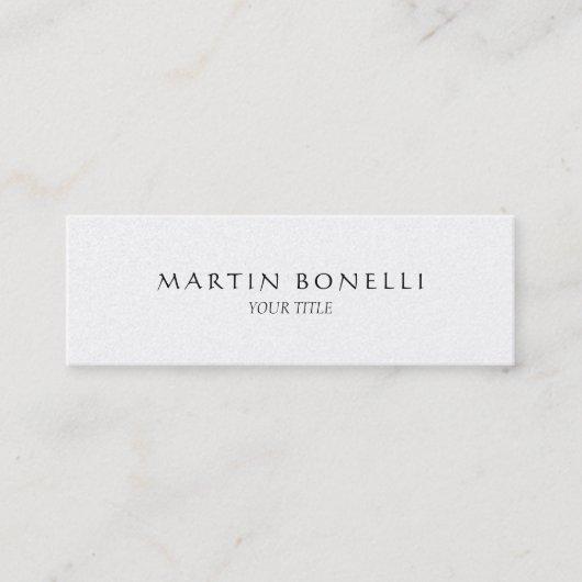 Carte de visite professionnel tendance Plain Slim (Devant)