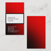 Carte de visite professionnel tendance Rouge blanc (Devant / Derrière)