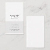 Carte De Visite Professionnel tendance Simple Modèle élégant Moder (Devant / Derrière)