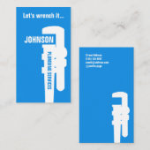 Carte De Visite Professionnel tenez le style de plombier (Devant / Derrière)