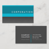 carte de visite professionnel Titane & turquoise (Devant / Derrière)
