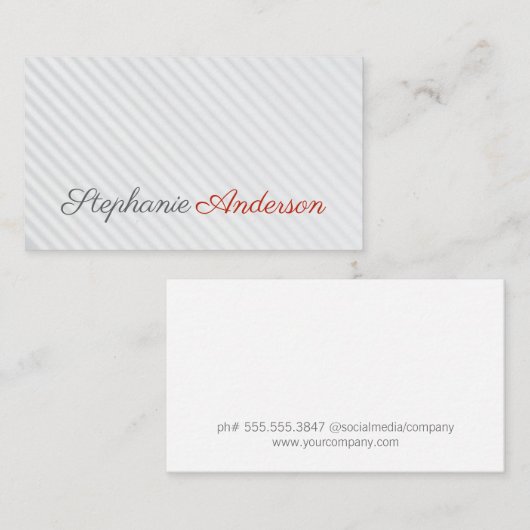 Carte De Visite Professionnel | Tracées (Devant / Derrière)