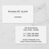 Carte de visite professionnel traditionnel (Devant / Derrière)