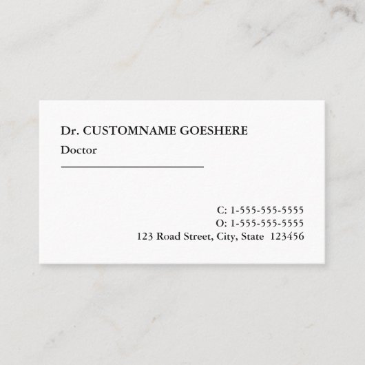 Carte de visite professionnel traditionnel de la s (Devant)