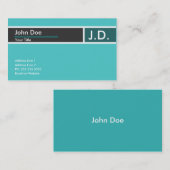 Carte De Visite professionnel turquoise : (Devant / Derrière)