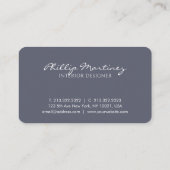 Carte De Visite Professionnel Turquoise Bleu blanc (Dos)