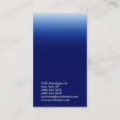 Carte de visite professionnel unique bleu vertical (Dos)