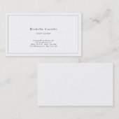 Carte De Visite Professionnel Unique Classique Noir Blanc (Devant / Derrière)