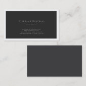Carte De Visite Professionnel Unique Classique Noir Blanc (Devant / Derrière)