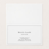 Carte De Visite Professionnel Unique Classique Noir Blanc (Extérieur déplié)