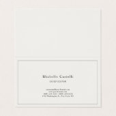 Carte De Visite Professionnel Unique Classique Simple Pastel (Extérieur déplié)