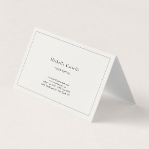 Carte De Visite Professionnel Unique Classique Simple Pastel