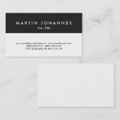 Carte de visite professionnel unique gris blanc (Devant / Derrière)