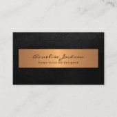 Carte De Visite Professionnel unique noir or moderne (Devant)