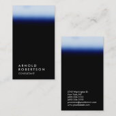 Carte de visite professionnel unique noir vertical (Devant / Derrière)