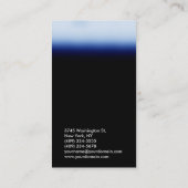 Carte de visite professionnel unique noir vertical (Dos)