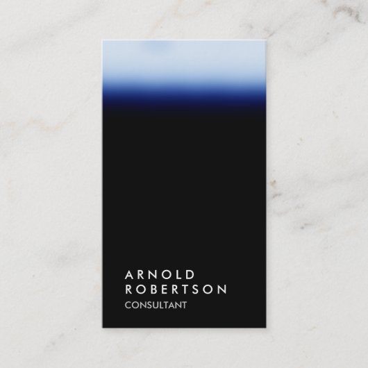 Carte de visite professionnel unique noir vertical (Devant)