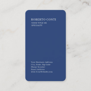 Carte De Visite Professionnel Unique Simple Minimaliste Bleu
