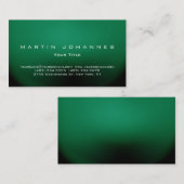 Carte de visite professionnel unique vert clair (Devant / Derrière)