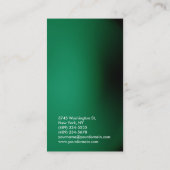 Carte de visite professionnel unique vert vertical (Dos)