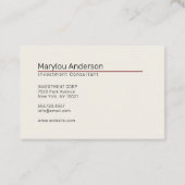 Carte De Visite Professionnel - UNISEX (Dos)
