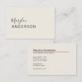 Carte De Visite Professionnel - UNISEX (Devant / Derrière)