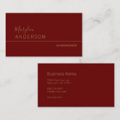 Carte De Visite Professionnel - UNISEX (Devant / Derrière)