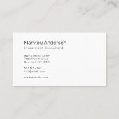Carte De Visite Professionnel - UNISEX (Dos)