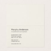 Carte De Visite Professionnel - UNISEX (Intérieur déplié)