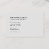 Carte De Visite Professionnel - UNISEX (Dos)