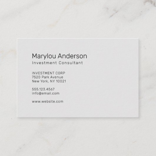 Carte De Visite Professionnel - UNISEX (Dos)