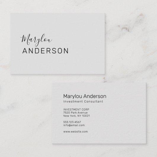 Carte De Visite Professionnel - UNISEX (Devant / Derrière)