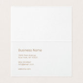 Carte De Visite Professionnel - UNISEX (Intérieur déplié)