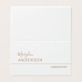 Carte De Visite Professionnel - UNISEX (Extérieur déplié)