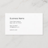 Carte De Visite Professionnel UNISEX (INSÉRER UNE PHOTO) - (Dos)