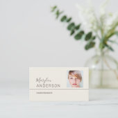 Carte De Visite Professionnel UNISEX (PHOTO & LOGO INSERT) - (Debout devant)