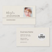 Carte De Visite Professionnel UNISEX (PHOTO & LOGO INSERT) - (Devant / Derrière)