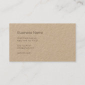 Carte De Visite Professionnel - UNISEX Premium (Dos)