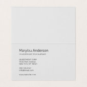 Carte De Visite Professionnel - UNISEXE (Intérieur déplié)