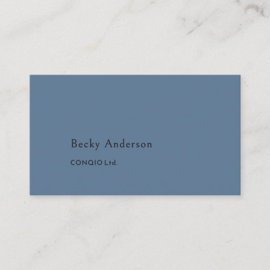 Carte De Visite Professionnel Universel Bleu Acier Deux Tons (Devant)