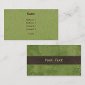 Carte de visite professionnel vert (Devant / Derrière)