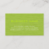 Carte de visite professionnel vert (Dos)